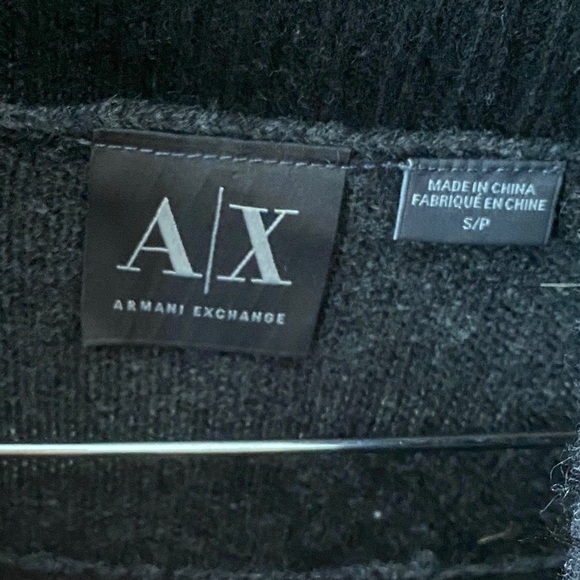 ARMANI EXCHANGE Gray and Black Wool Turtleneck - Picture 6 of 7